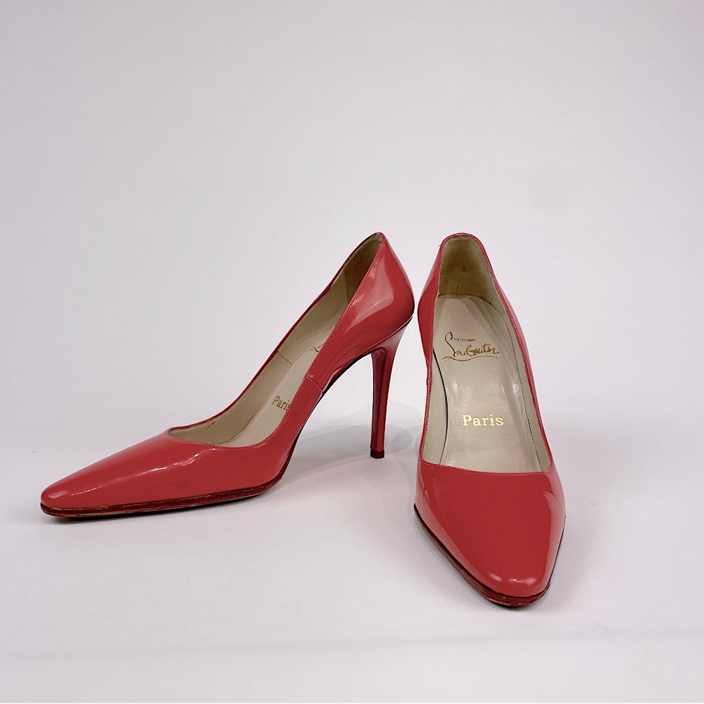 Christian Louboutin So Kate Bright Pink Patent Leather Heels Size 36